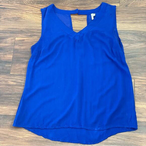 Truth Blue V Neck Tank Shirt Top Size Large B4 - Picture 1 of 2